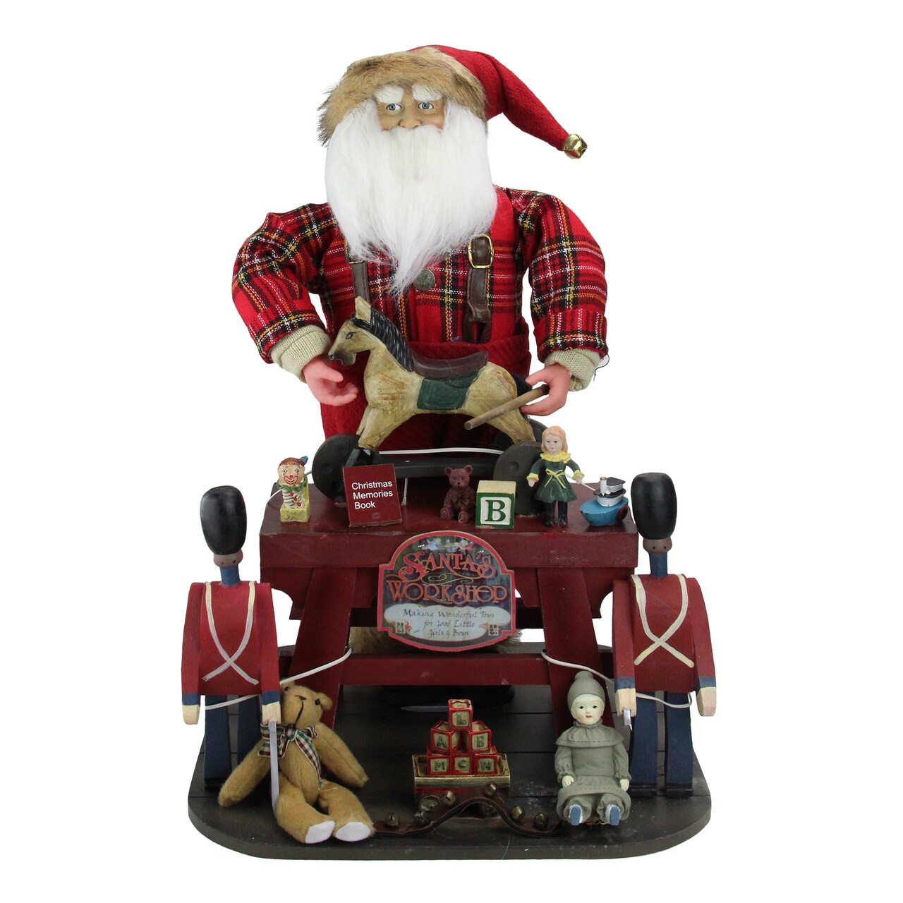 Northlight 21" Santa Claus the Toy Maker with Work Station Christmas Figurine